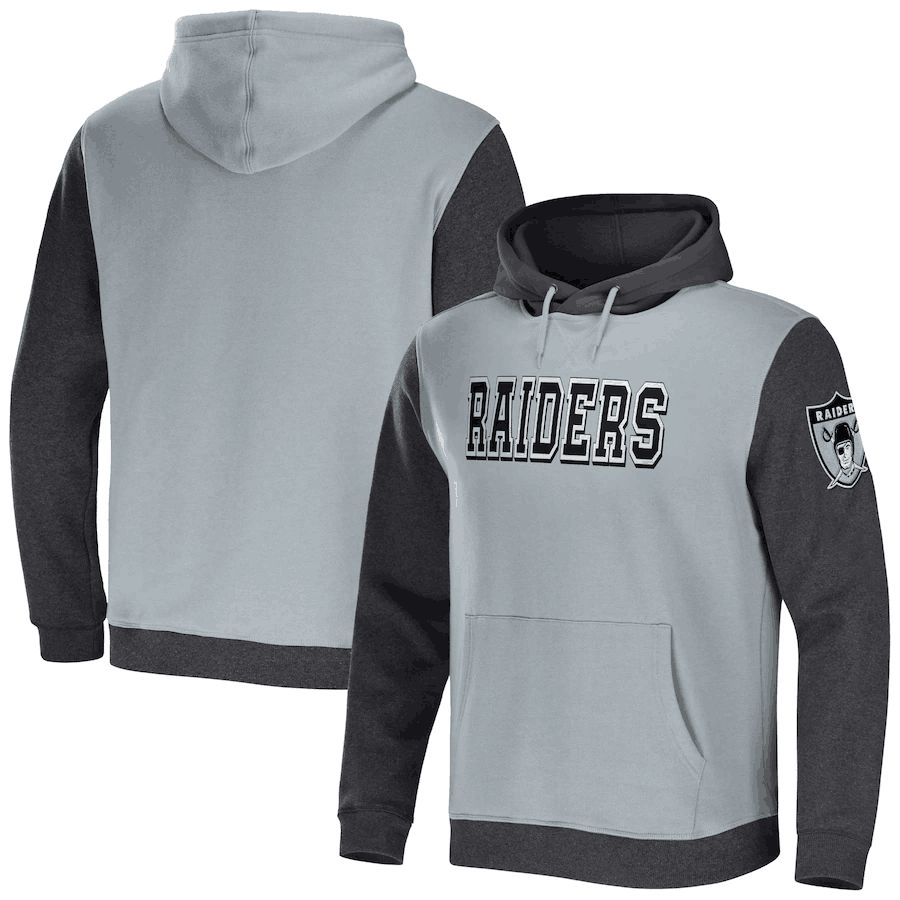 Men 2023 NFL Oakland Raiders grey Sweatshirt style 1